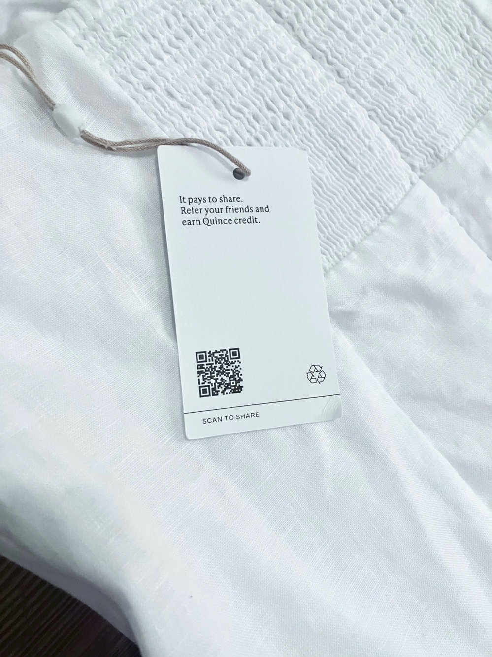 NWT Quince 100% European Linen Strapless Maxi Dress in White Sz S - Picture 9 of 15